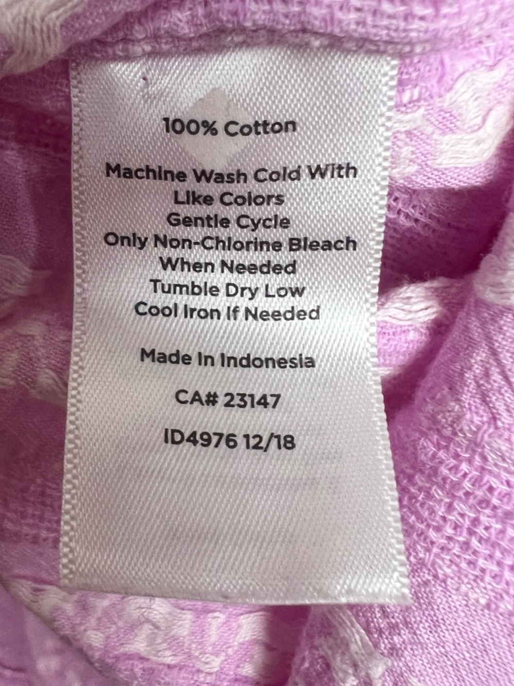 Talbots Large L Pink Orchid White Embroidered Cotton Henley Blouse Tunic Roll Ta - Picture 7 of 8